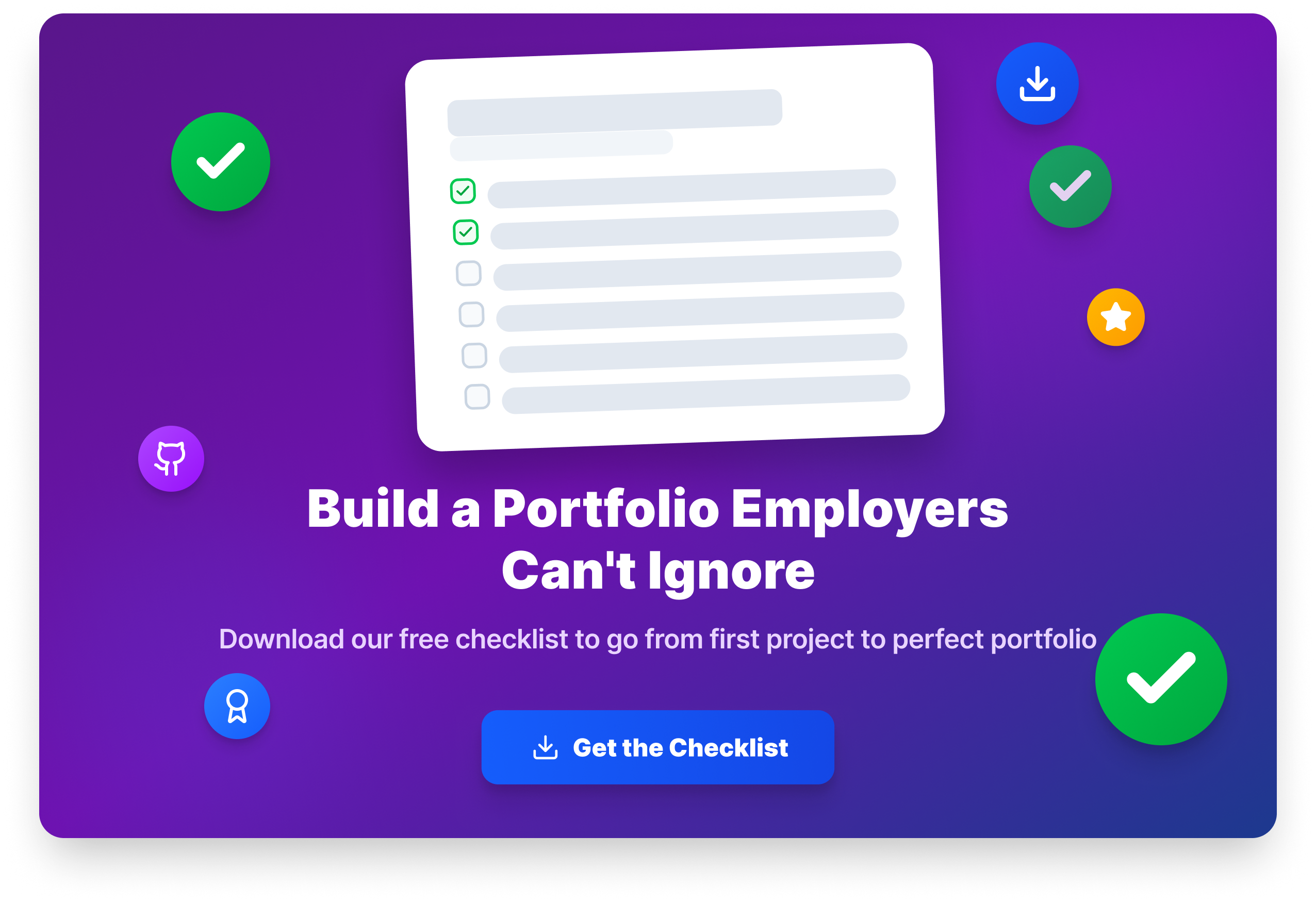 Portfolio Project Checklist